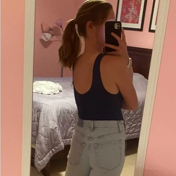 Abercrombie & Fitch Dark Teal Seamless Vneck Bodysuit - Picture 7 of 8